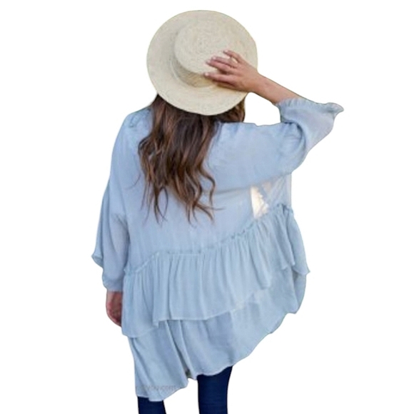 Easel Ruffled Cardigan - Picture 2 of 5